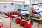 Schleudern im Waschsalon